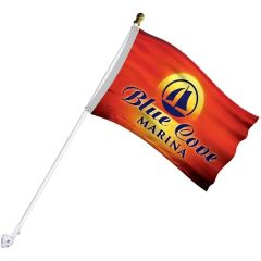 Deluxe 2 Ft X 3 Ft Flag Kit With Pole and White Bracket