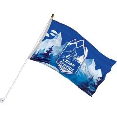 Deluxe 3 Ft X 5 Ft Flag Kit With Pole and White Bracket