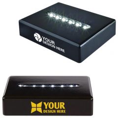 Deluxe Black Rectangle Lighted Base