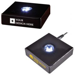 Deluxe Black Square Lighted Base