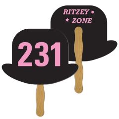 Derby Hat Auction Hand Fan Full Color