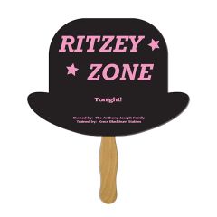 Derby Hat Hand Fan Full Color 1 Side