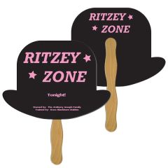 Derby Hat Hand Fan Full Color 2 Sides