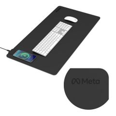 DeskShield Charge Desk Mat With Wireless Charging Black