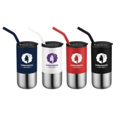 Destin 16 Oz Double Wall Tumbler With Straw