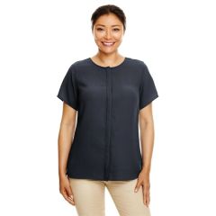 Devon & Jones Ladies' Perfect Fit Short-Sleeve Crepe Blouse