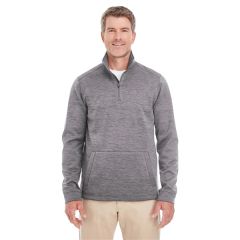 Devon & Jones Men's Newbury Melange Fleece Quarter-Zip
