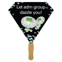 Diamond Hand Fan Full Color 1 Side
