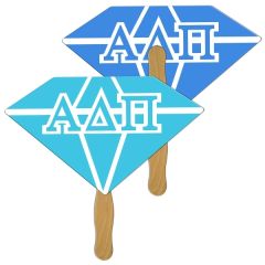Diamond Hand Fan Full Color 2 Sides