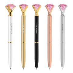 Diamond-Iii Pink Diamond Top Pens