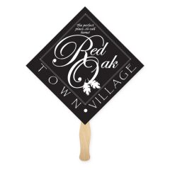 Diamond Shape Full Color Hand Fan 2 Sided