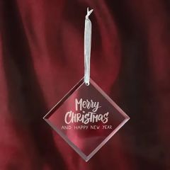 Diamond Shape Glass Ornament