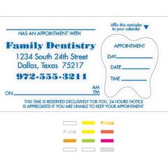 Die Cut Appointment Card Roll Paper Label