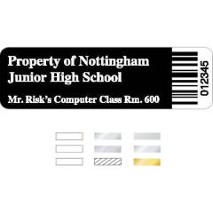 Die Cut Foil Consecutive Number and Barcode Labels