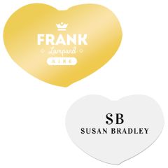 Die Cut Heart Shape Labels