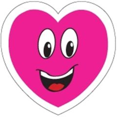 Die Cut Heart Shape Labels