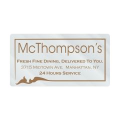 Die Cut Rectangle Roll Label 2 3/4 Inch X 5 1/4 Inch