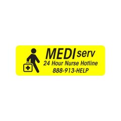 Die Cut Rectangle Roll Label 3/4 Inch X 2 1/4 Inch