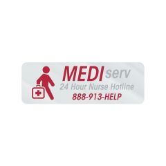 Die Cut Rectangle Roll Label 3/4 Inch X 2 1/4 Inch