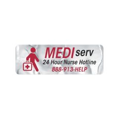 Die Cut Rectangle Roll Label 3/4 Inch X 2 1/4 Inch