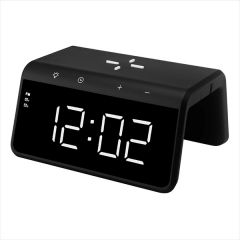 Digital Alarm Clock With Qi Certified 10W Wireless Charger
