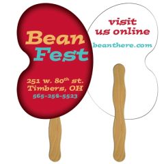 Digital Econo Stock Shaped Bean Fan W/ Wooden Stick