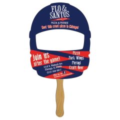 Digital Wide Helmet Front Fast Fan W/ Wooden Handle