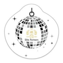 Disco Ball Shaped Notekeeper Magnet 35 MIL