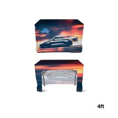 Displaysplash 4 Ft Fitted Open Back Table Cover