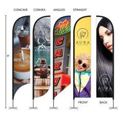 Displaysplash 9 Ft Double-Sided Custom Feather Flag