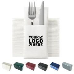 Disposable Dinner Napkins With Built-In Flatware Pocket