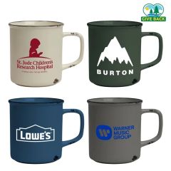 Distressed Stoneware 17 Oz Camp Mug
