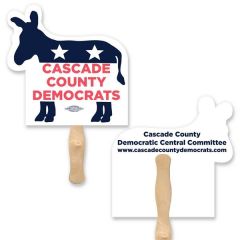 Donkey Shape Full Color Hand Fan 2 Sided