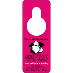 Door Knob Hangers 0.015 Inch Plastic