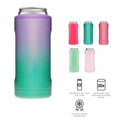 Double-Walled Stainless Steel Cooler For 12 Oz Slim Cans