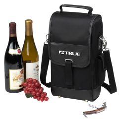 Double Wine Cooler Bag With Corkscrew