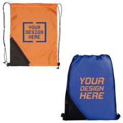 Drawstring Bag Two Color With Mesh Pocket