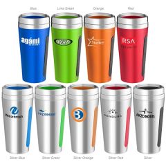Dual-Grip Travel Tumbler - 15 Oz