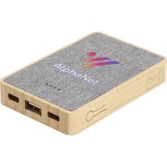 Dual Port Bamboo/Rpet Powerbank 5,000mah
