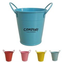 Durable Double-Handled Mini Metal Serving Bucket