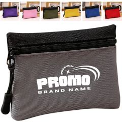 Durable Zippered Coin Pouch With Front Pocket
