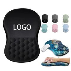 Dye Sublimated Ergonomic Mouse Pad With Foam Wrist Rest