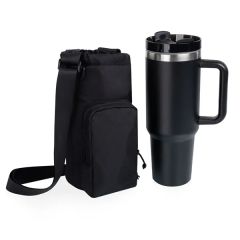 Eclipse- 40 Oz Tumbler Tote - With Stainless Travel Mug