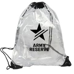 Eco-Friendly Clear Waterproof Stadium Drawstring Backpack