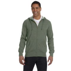 Econscious Unisex Heathered Full-Zip Hooded Sweatshirt