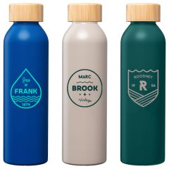 Eden Recycled Stainless Bamboo Lid Bottle - 20 Oz - Colorjet
