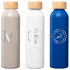 Eden Recycled Stainless Bamboo Lid Bottle - 20 Oz - Laser