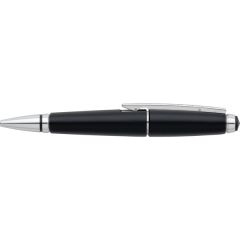 Cross Edge Jet Black Gel Ink Pen With Chrome Plated Appointments
