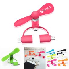 Electric Portable Phone Fan - Iphone, Micro USB and Type