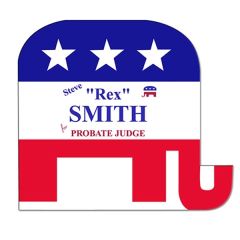 Elephant Paper Window Sign Approximately 8 Inch X 8 Inch